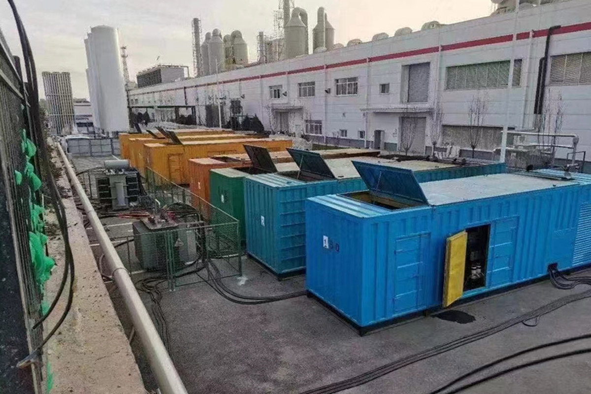 河西区街道发电机租赁施工现场